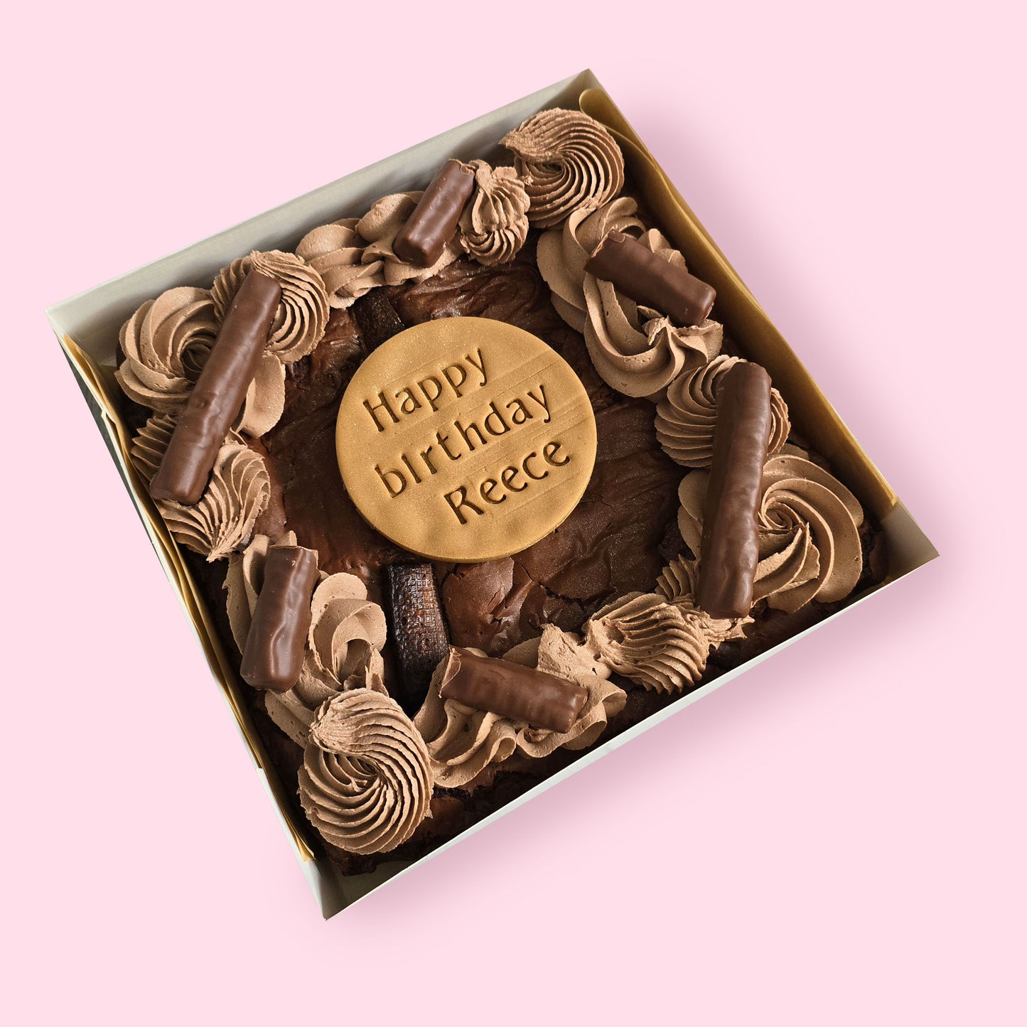 Personalised brownie slab