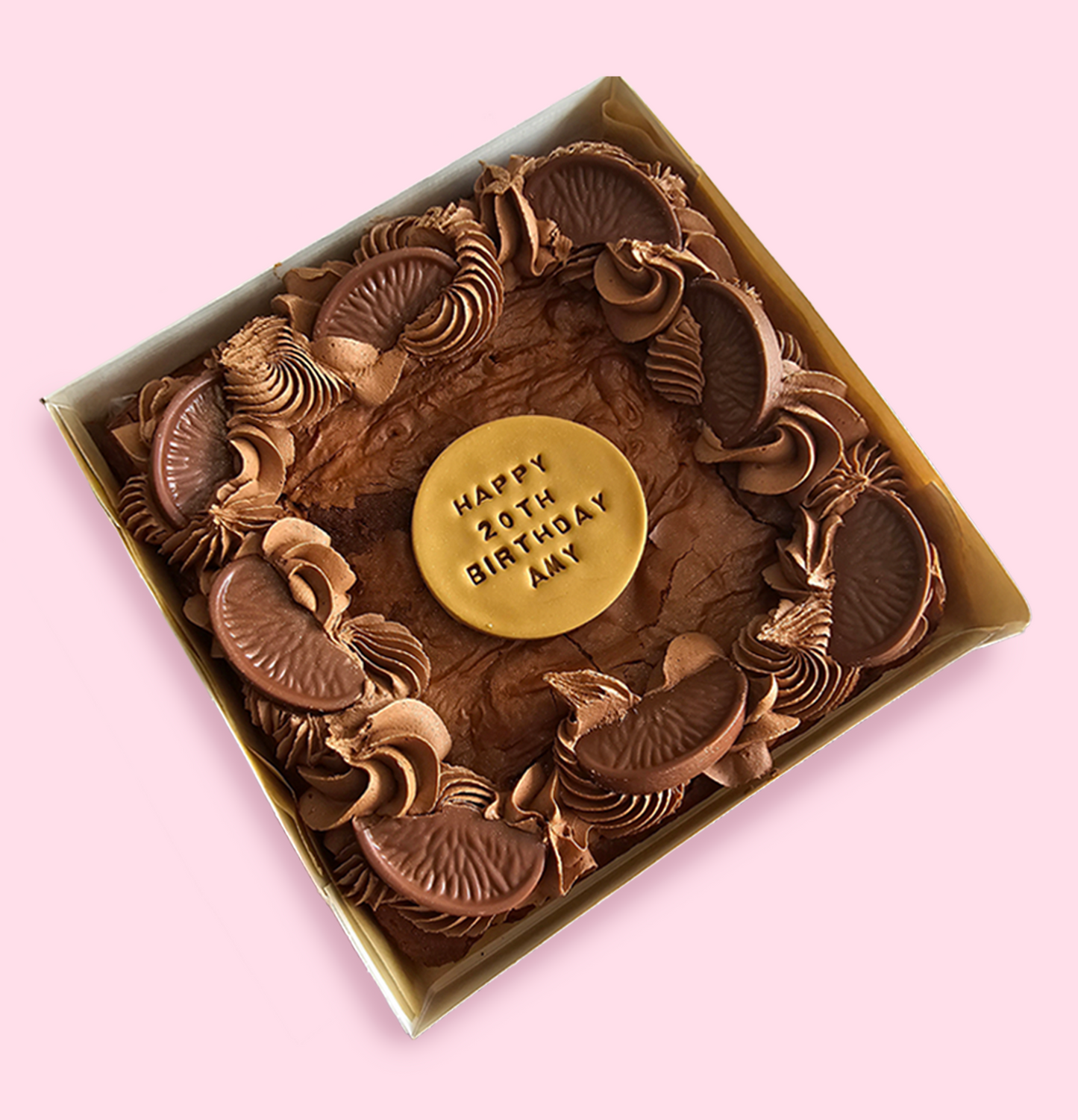 Personalised brownie slab