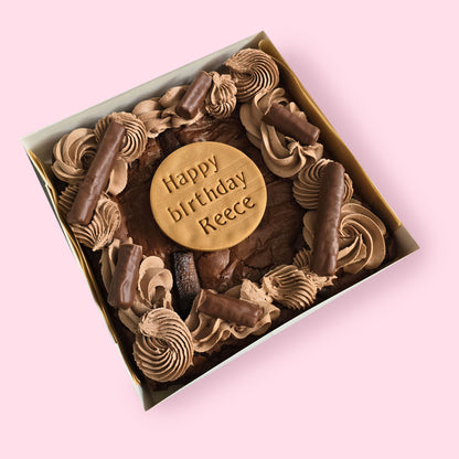 Personalised brownie slab