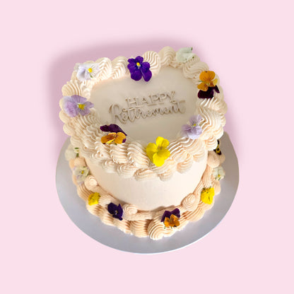 Custom Lambeth heart cake